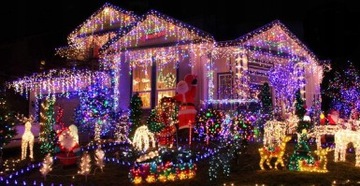 ICILS ГИРЛАНДНАЯ ШТОРА 500 LED МНОГОЦВЕТНАЯ + ВСПЫШКА