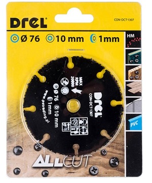 PIŁA TARCZOWA TARCZA DO CIĘCIA DREWNA METALU PCV DO PILARKI 76 x 10mm DREL