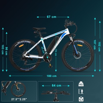 Электрический велосипед для взрослых 250 Вт 14,5 Ач 110 км MTB Мужской/Женский