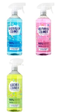 DETERGENTY DO CZYSZCZENIA KĄPLET 3x PŁYNÓW SPRAY