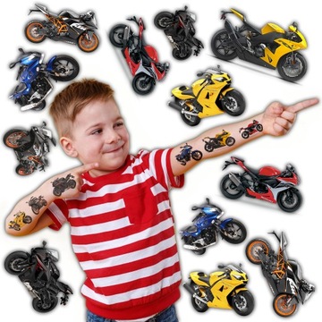 TATUAŻE ZMYWALNE MOTORY MOTOR - WIELE WZORÓW
