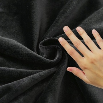 POKROWIEC NA KRZESŁO WELUROWY UNIWERSALNY ELASTYCZNY MOCNY GRUBY CZARNY