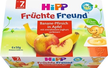 HiPP BIO Deserek z Jabłek Bananów Brzoskwiń Jogurt