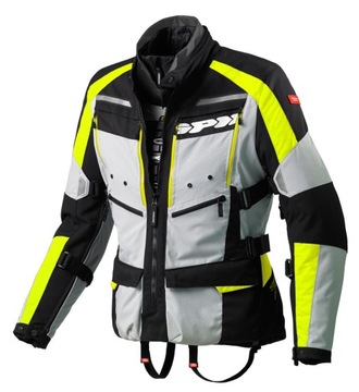 KURTKA TEXTYLNA SPIDI 4 SEASON SZARA/FLUO H2OUT M