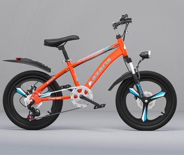 ДЕТСКИЙ ВЕЛОСИПЕД 16 ДЮЙМОВ ДИСКИ БОКОВЫЕ КОЛЕСА АМОРТИЗАТОР СВЕТОДИОДНАЯ КРЫШКА