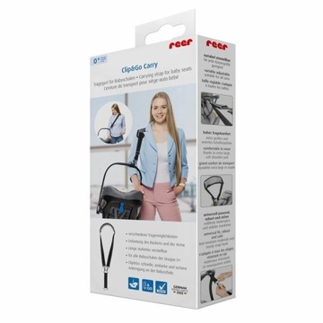 Pas do noszenia fotelika samochodowego 0-13 kg uniwersalny pasek REER