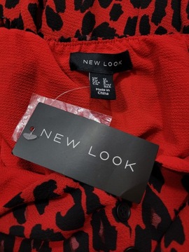 Nowy czerwony kombinezon 40,L New Look wzór panterka cętki długie spodnie