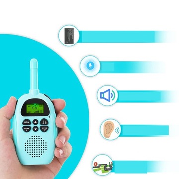WALKIE TALKIE DLA DZIECI 2SZT Łoki Toki Krótkofalówki Zestaw DUŻY ZASIĘG
