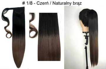 ATTACHED PONY, удлиненный хвост, 60 см, цвет ОМБРЕ