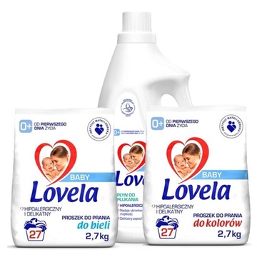 Lovela Baby Proszek do prania Kolor + Biały + Płyn do płukania