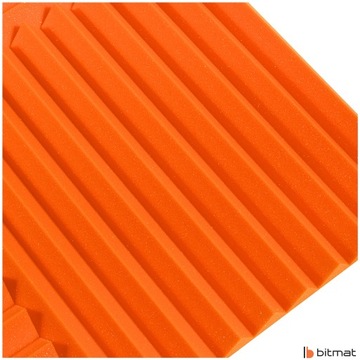 Коврик звукоизоляционный, декоративная акустическая панель, Orange Wedge, 50х50х5см