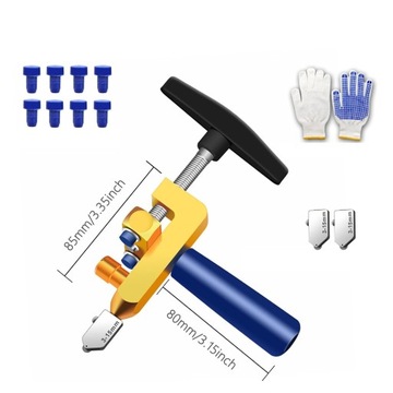 РУЧНОЙ РЕЗАК 2В1 ДЛЯ ДОМАШНЕЙ ОКОННОЙ СТЕКЛЯННОЙ ПЛИТКИ DIY + 3 ЛЕЗВИЯ