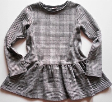 F&F DZIANINOWA BLUZECZKA TUNIKA FALBANKA 6-7L