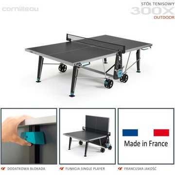 ТЕННИСНЫЙ СТОЛ CORNILLEAU 400X НА УЛИЦЕ СЕРЫЙ