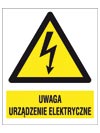 NAKLEJKA UWAGA URZĄDZENIE ELEKTRYCZNE