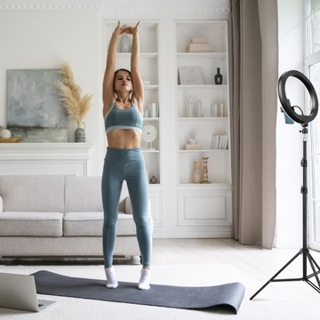 RGB LED КОЛЬЦО ДЛЯ СЕЛФИ КОЛЬЦОВАЯ ЛАМПА ДИСТАНЦИОННЫЙ ШТАТИВ + ДЕРЖАТЕЛЬ ДЛЯ ТЕЛЕФОНА 21