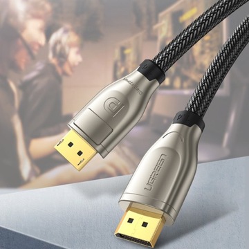 UGREEN ВИДЕОКАБЕЛЬ DISPLAYPORT MALE DP 1,4 UHD 4K 144 Гц 8K 60 Гц HDR 3D 3M