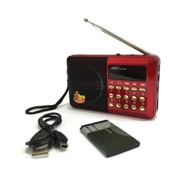 Мини-цифровое FM/MP3-радио с USB-аккумулятором, красное