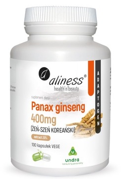 ŹEŃ-SZEŃ KOREAŃSKI PANAX SIŁY WITALNE PAMIĘĆ 400mg