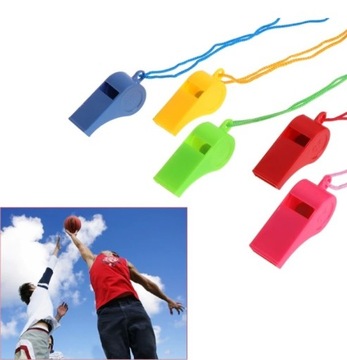 Пластиковый спортивный свисток на верёвке, 15 шт.