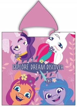 Poncho ręcznik z kapturkiem 55x110 My Little Pony kucyki koniki dla dziecka