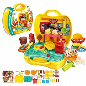 CIASTOLINA MASA PLASTYCZNA ZESTAW KREATYWNY DUŻY PIANKOLINA WYCISKARKA AKC