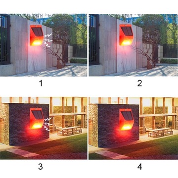 LED Solarny włącznik światła alarmowego Pilot zdalnego sterowania Róg