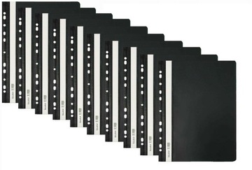 Skoroszyt A4 TWARDY PVC wpinany 10 sztuk czarny