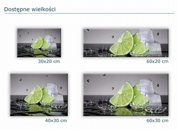 SZKLANA DESKA KUCHENNA 40x30 16b Limonki i lód