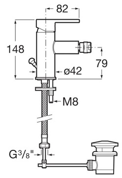 ROCA CARELIA ХРОМИРОВАННОЕ БИДЕ FATTER