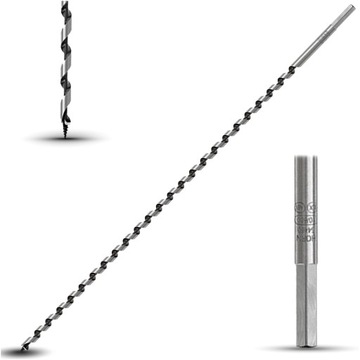 WIERTŁO do DREWNA Świder 10x600mm Śrubowe ŚWIDROWE