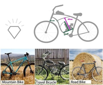 SILNIK SPALINOWY DO ROWERU KOMPLET 80 CC TAIWAN