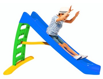WIELKA ZJEŻDŻALNIA dla DZIECI XXL 170 cm WYSOKA NATRYSK WODNY ŚLIZGAWKA BLU