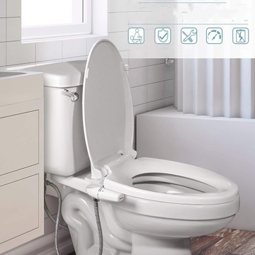 УЛЬТРАТОНКОЕ БИДЕ ДЛЯ ТУАЛЕТА С ДВОЙНОЙ НАСАДКОЙ, ПРАВОЕ УПРАВЛЕНИЕ