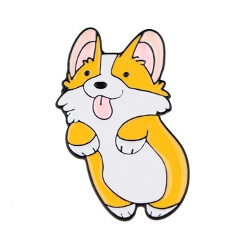 Śliczne Corgi szczeniaczek broszki na ubrania Cart