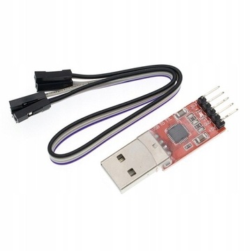 Konwerter USB-UART, RS232, CP2102, 3.3V 5V + kable