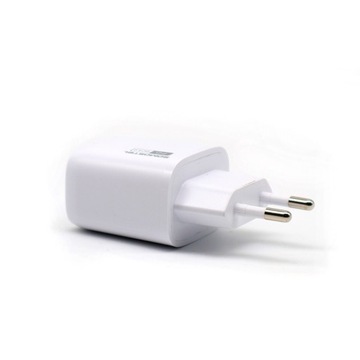 Kostka łdowarka sieciowa USB C USB 3A kabel USB C uniwersalny biały zestaw