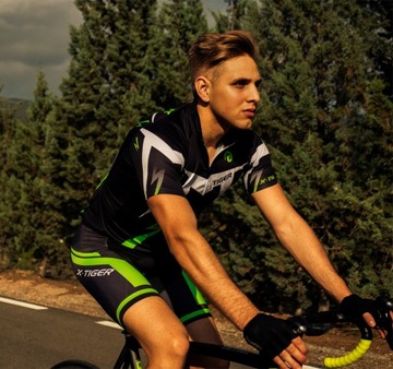 MĘSKA KOSZULKA ROWEROWA KOLARSKA DOPASOWANA PRO