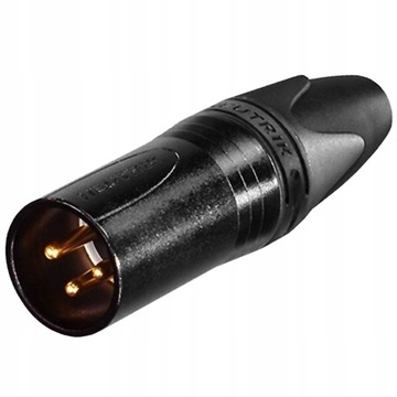 WTYKI XLR MĘSKI ŻEŃSKI NEUTRIK NC3FXX-B + NC3MXX-B