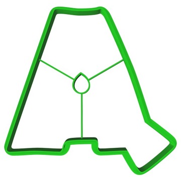 Foremka Wykrawacz Edukacyjna Literka Litera Ą 8cm