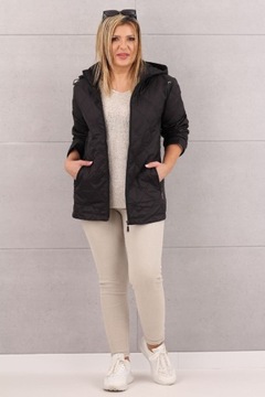 КУРТКА СТЕГАНАЯ ПЕРЕХОДНАЯ СВОБОДНАЯ ЖЕНСКАЯ С КАПЮШОНОМ, СТЕГАНЫЕ РАЗМЕРЫ