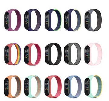 3 SZTUKI - ZESTAW OPASKA ZAMIENNA PASEK NYLONOWY DO XIAOMI MI BAND 3/4/5/6