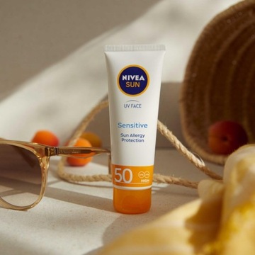 NIVEA SUN SENSITIVE Солнцезащитный крем для лица SPF50 50 мл