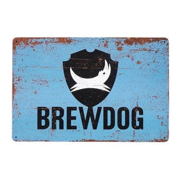 Plakat Tabliczka ozdobna metalowa retro BREWDOG