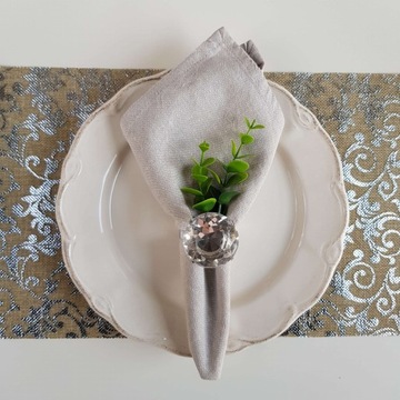 Салфетницы на кольцах серебряные, 4 шт.