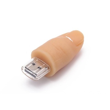 Тонкий USB-накопитель с изображением мультяшного пальца, 16 ГБ