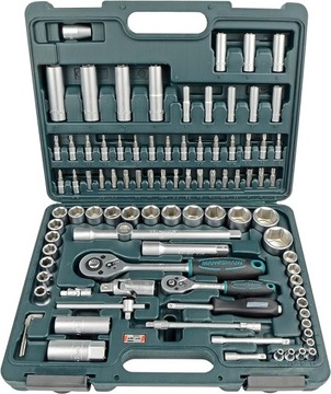 Mannesmann M98410 Zestaw Kluczy Nasadowych, Wielokolorowy, 94-Częściowy