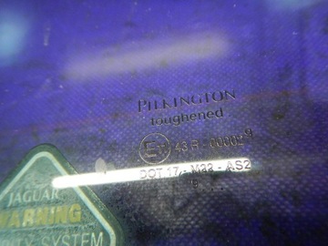 JAGUAR S-TYPE 99- SKLO (OKNO) DVEŘNÍ LEVÝ PŘEDNÍ