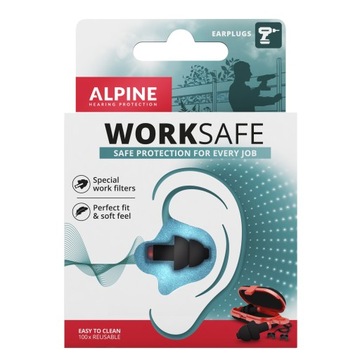Zatyczki do uszu przeciw hałasowi, tłumienie 23 dB, Alpine WorkSafe
