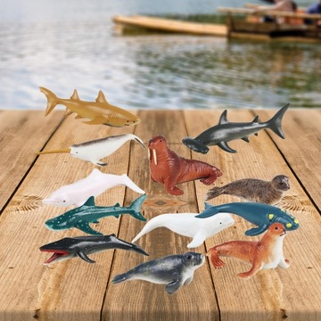 12шт фигурки морских животных игрушки для детского сада сувениры торт Топпер